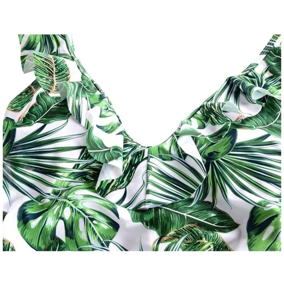 NEW Hilor V-Neck Ruffled Monokini Swimsuit - Picture 5 of 16